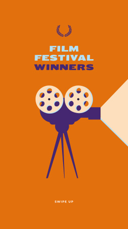 Film Festival vintage projector Instagram Story Design Template