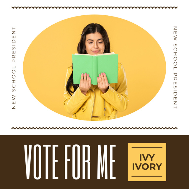 Girl Candidacy in School Elections Instagram Design Template