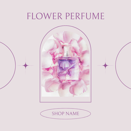Flower Fragrance Ad with Petals Instagram AD Design Template