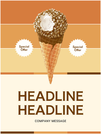 Platilla de diseño Special Offer of Delicious Chocolate Ice Cream Poster US