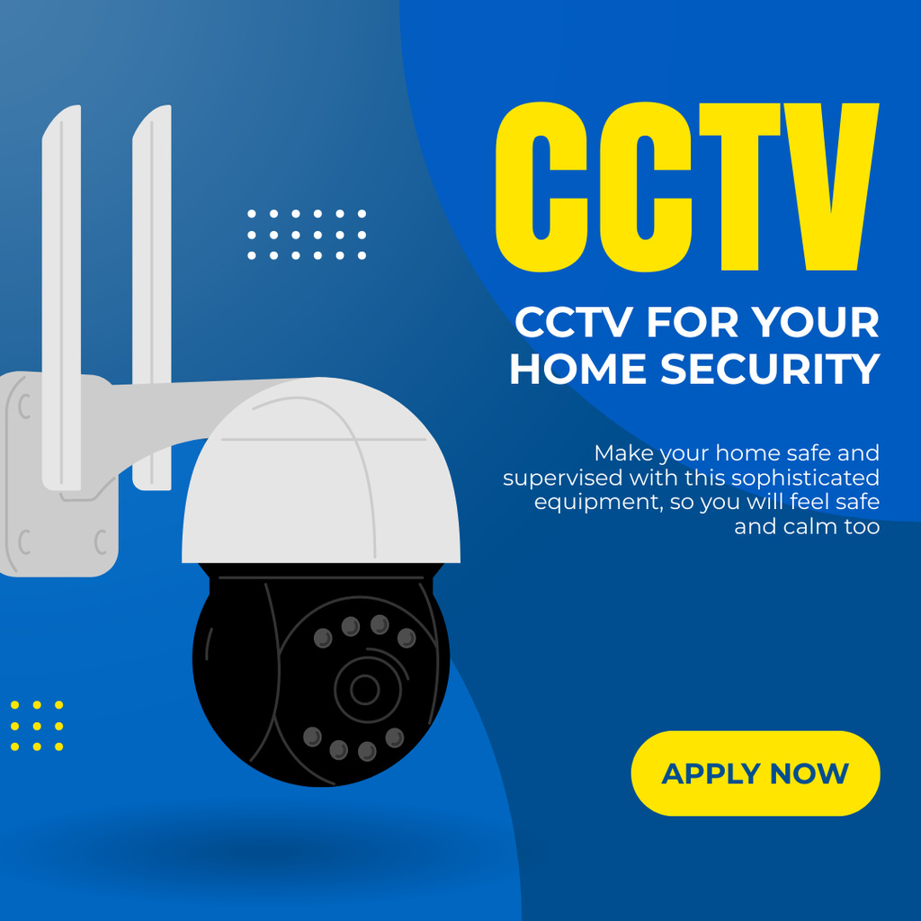 CCTV and Other Home Security Systems Instagramデザインテンプレート