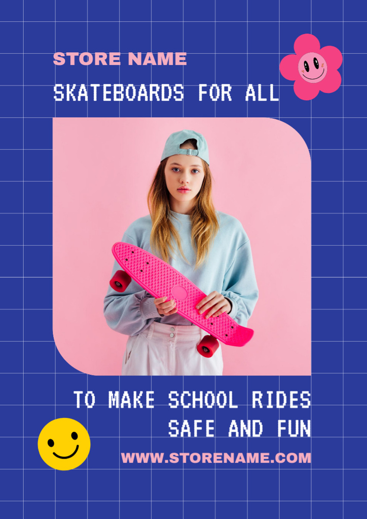 Szablon projektu Skate School Ad Poster A3