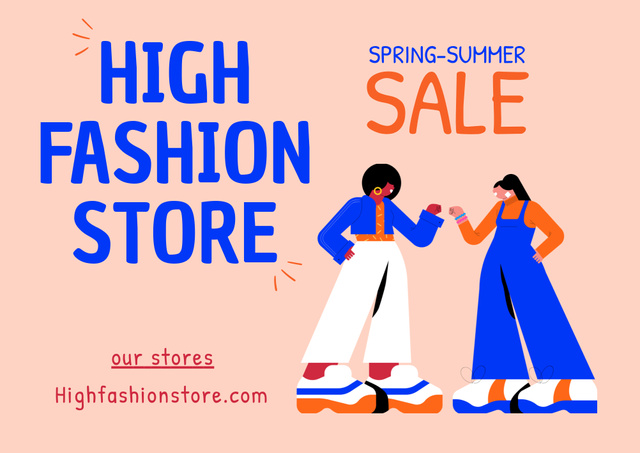 Designvorlage Sale of Summer Fashion Specials für Poster B2 Horizontal