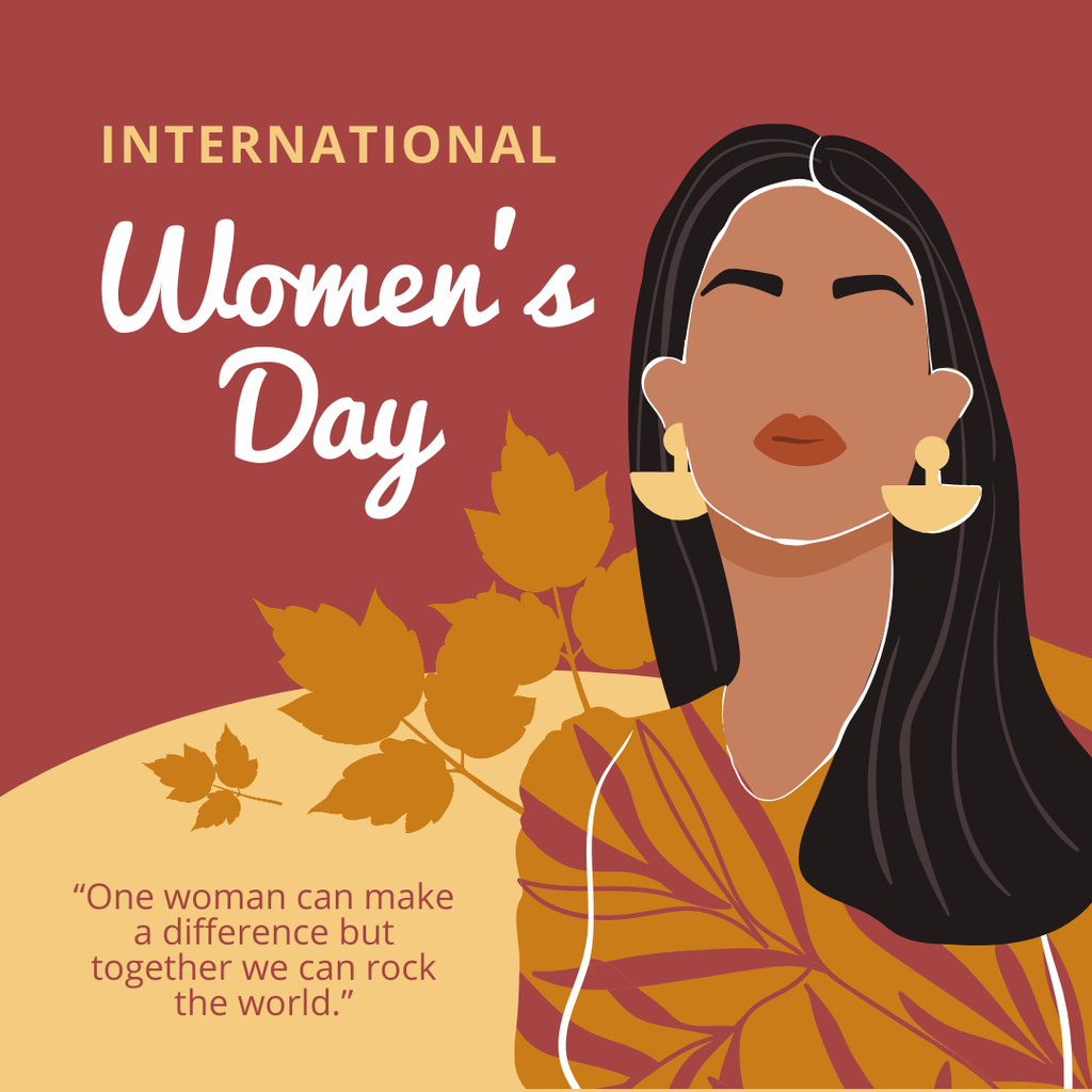 Wisdom about Women on International Women's Day Instagramデザインテンプレート