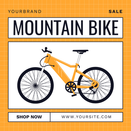 Ontwerpsjabloon van Instagram van Mountain Bikes Sale Offer