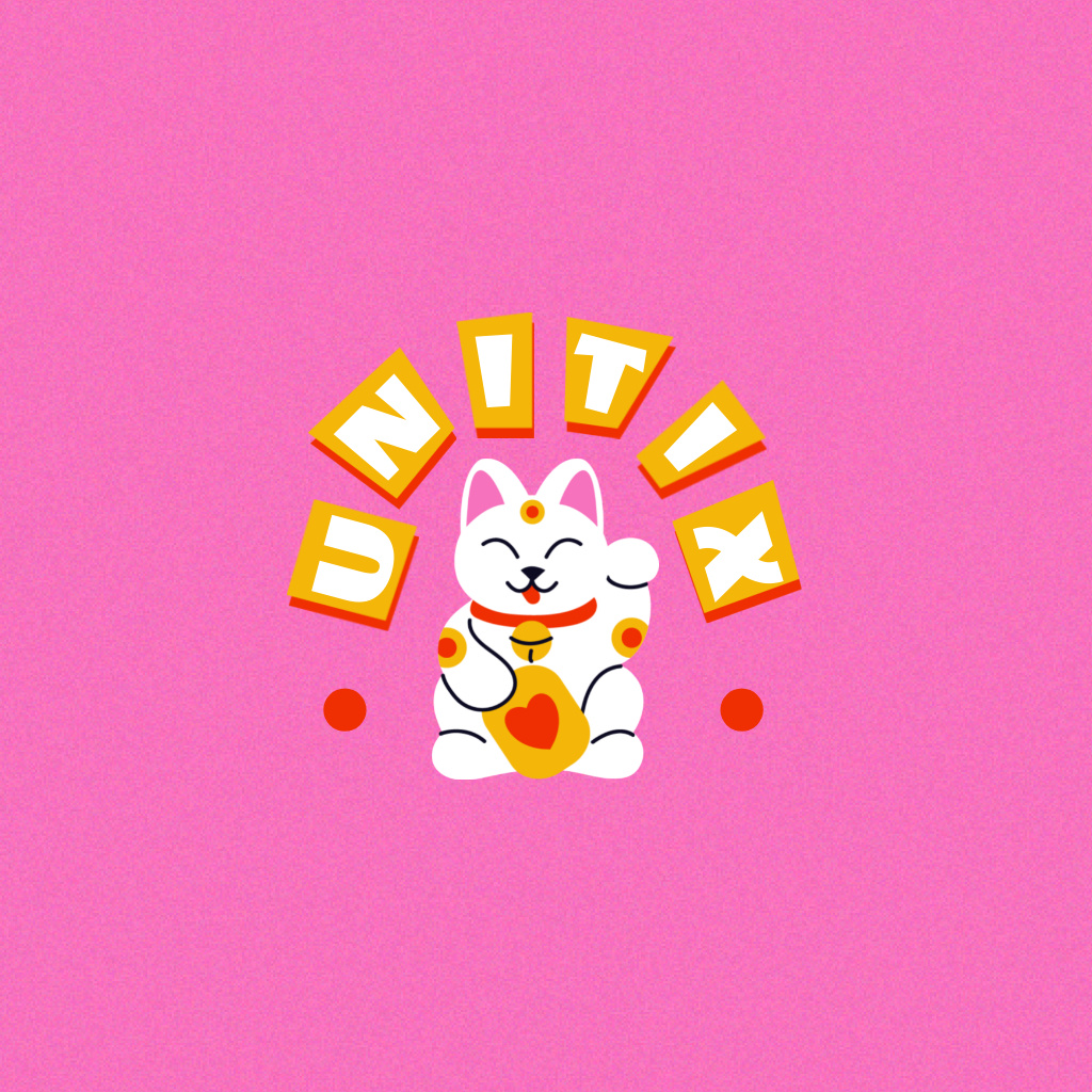 Emblem with Funny Toy Cat Logo Šablona návrhu