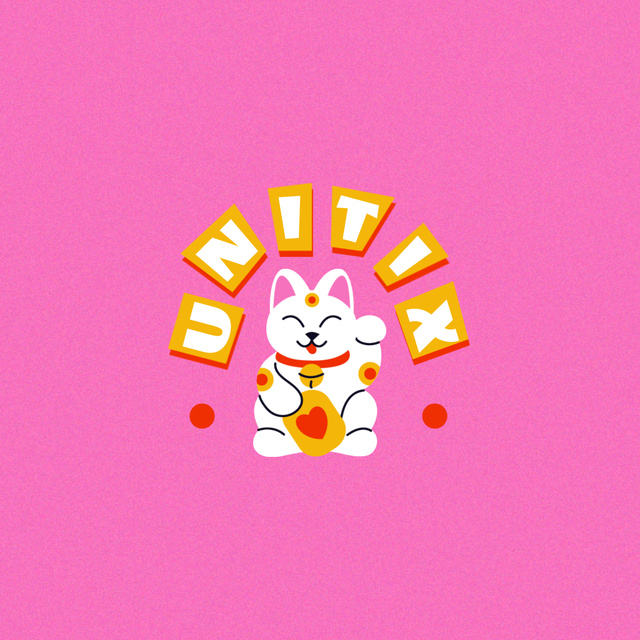 Emblem with Funny Toy Cat Logoデザインテンプレート