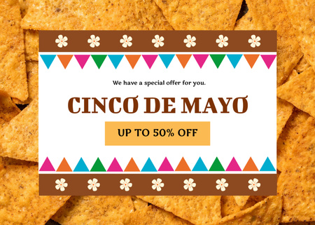 Cinco de Mayo Holiday With Special Offer Postcard 5x7in – шаблон для дизайна
