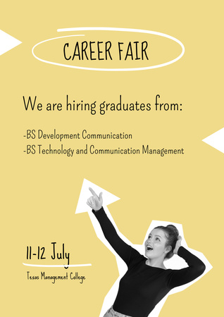 Designvorlage Graduate Career Fair Announcement für Poster A3