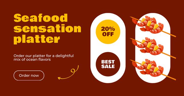 Ad of Seafood Best Sale Facebook AD – шаблон для дизайна