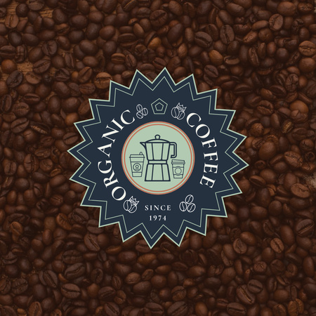 Organic Coffee Beans Logo Design Template