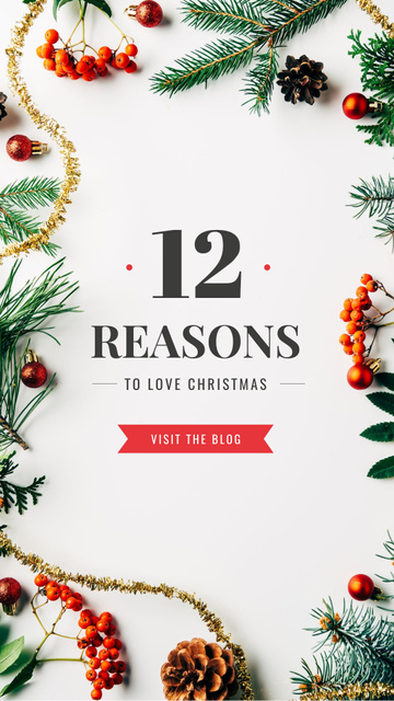 Szablon projektu Christmas decorations and sweets Instagram Story