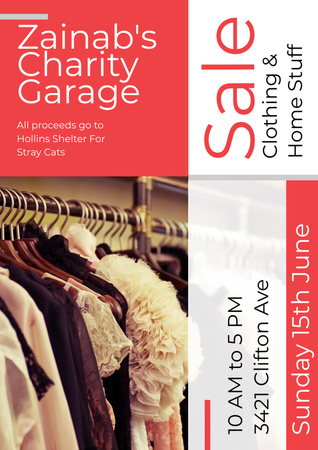 Charity Garage Sale Poster Design Template