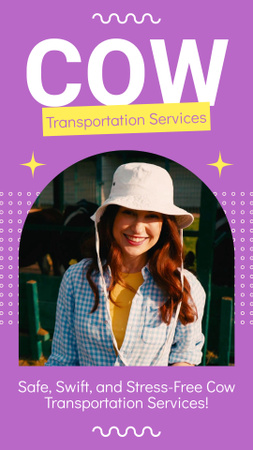 Stress-Free Cow Transportation Services Instagram Video Story Design Template