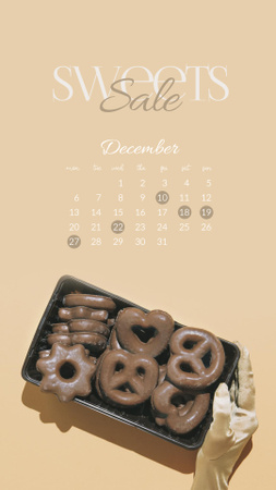Designvorlage winterliches süßigkeiten-angebot für Instagram Story