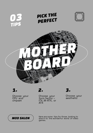 Аксесуари для ПК та реклама електроніки на сірому Poster 28x40in – шаблон для дизайну