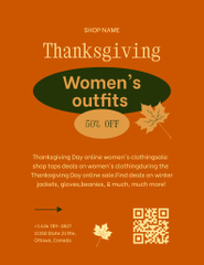 Female Outfits Offer on Thanksgiving on Green with Leaves