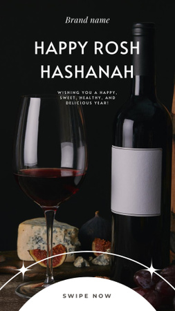Designvorlage Happy Rosh Hashanah für Instagram Story