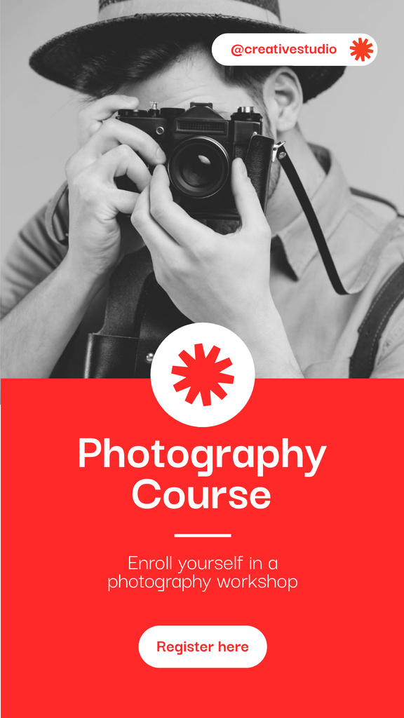 Photography Course Ad Instagram Story Tasarım Şablonu