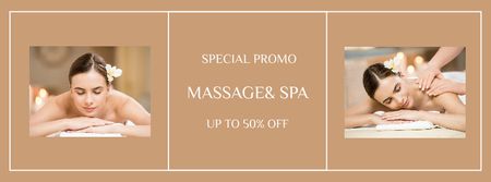 Massage Spa Special Promo Facebook cover Design Template