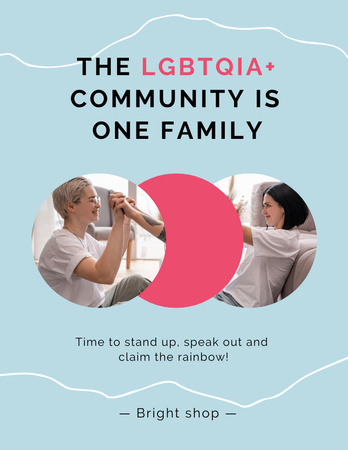 LGBT Families Community Poster 8.5x11in Design Template