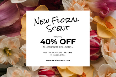 Template di design Discount on New Floral Fragrance Poster 24x36in Horizontal