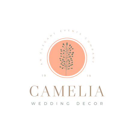 Plantilla de diseño de Wedding Decor Services Offer Logo 1080x1080px 