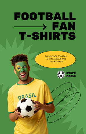 Football Fan T-Shirts Flyer 5.5x8.5in Design Template