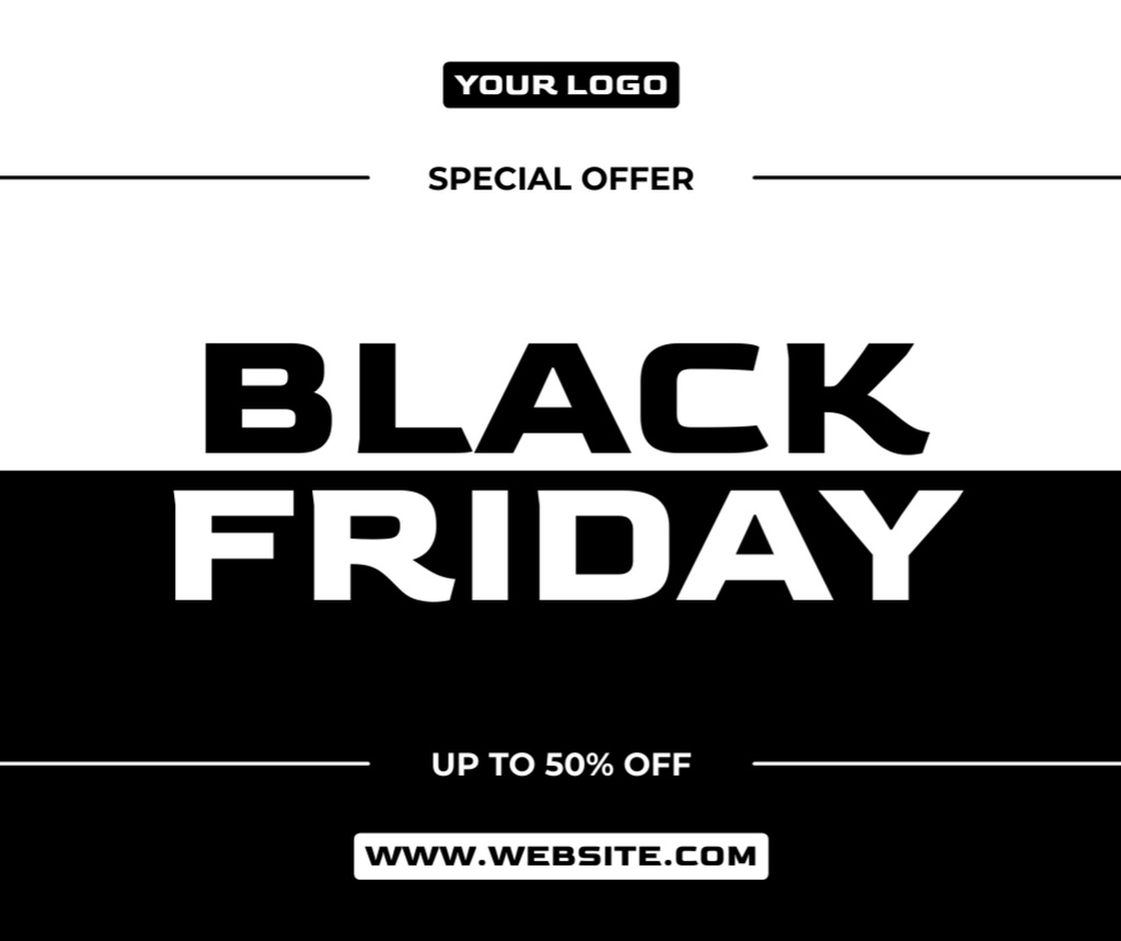 Black Friday Special Offers Facebook Modelo de Design