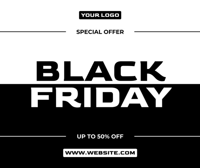 Black Friday Special Offers Facebookデザインテンプレート