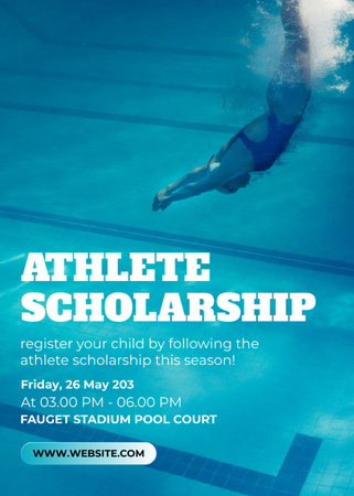 Swimming Scholarships for Students Flayer Design Template