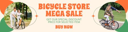 Mega Sale of Bicycles for Leisure and Recreation Twitter Design Template