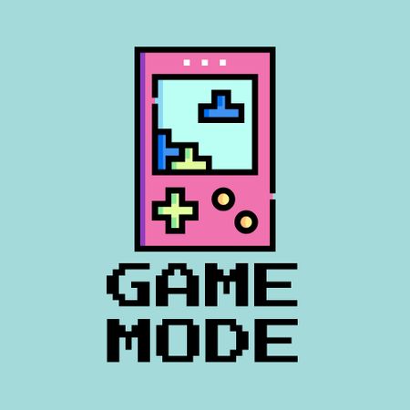 Ontwerpsjabloon van Animated Logo van Pixel Image of Gamepad