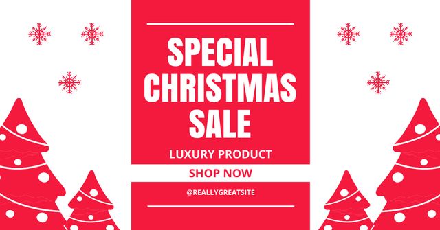 Ontwerpsjabloon van Facebook AD van Christmas Sale of Luxury Product