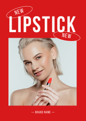 Bright Red Lipstick Brand Promotion