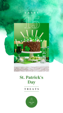 Saint Patrick's Day cake Instagram Story Design Template