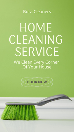 Home Cleaning Services Ad Instagram Video Story Modelo de Design