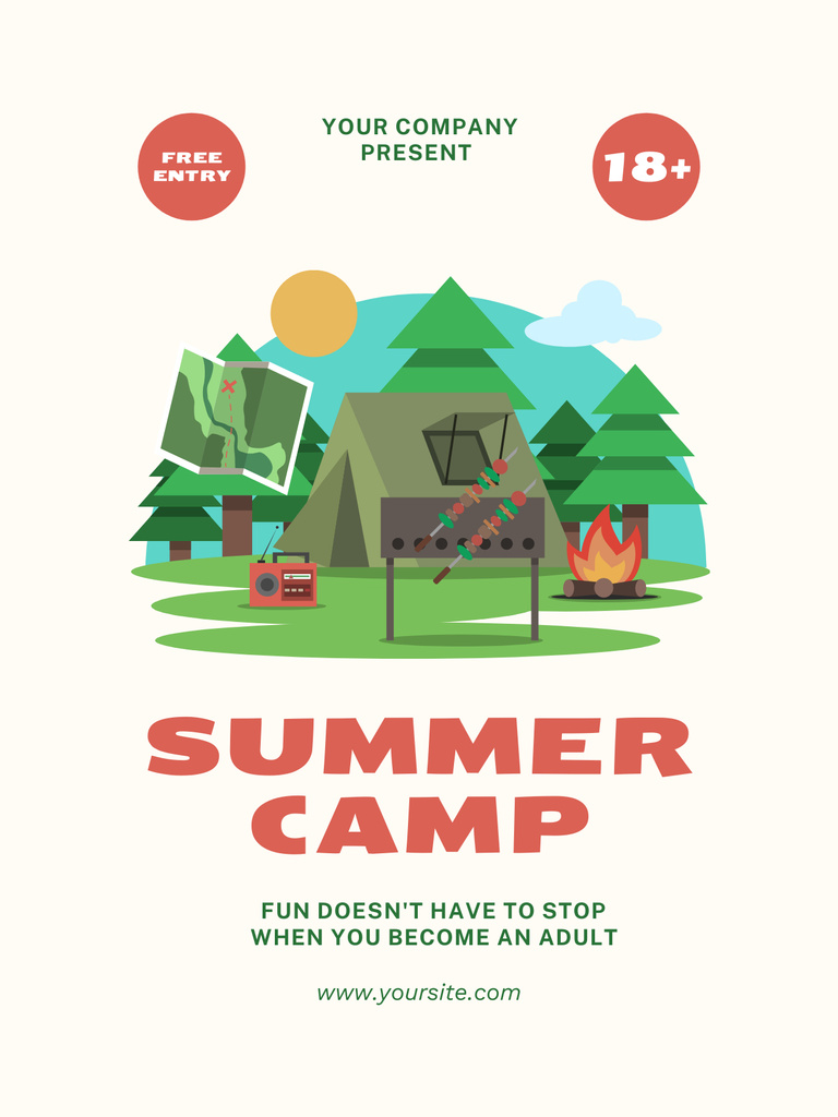 Poster summer camp Poster US Design Template