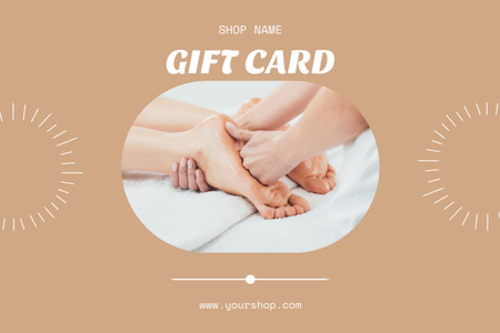 Foot Reflexology Massage Offer Gift Certificate Design Template