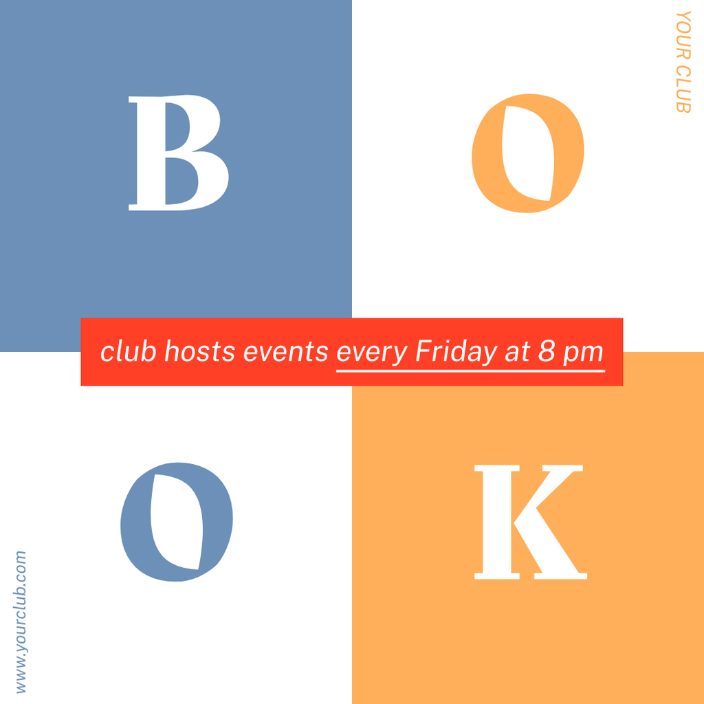 Events Every Friday Instagram Tasarım Şablonu