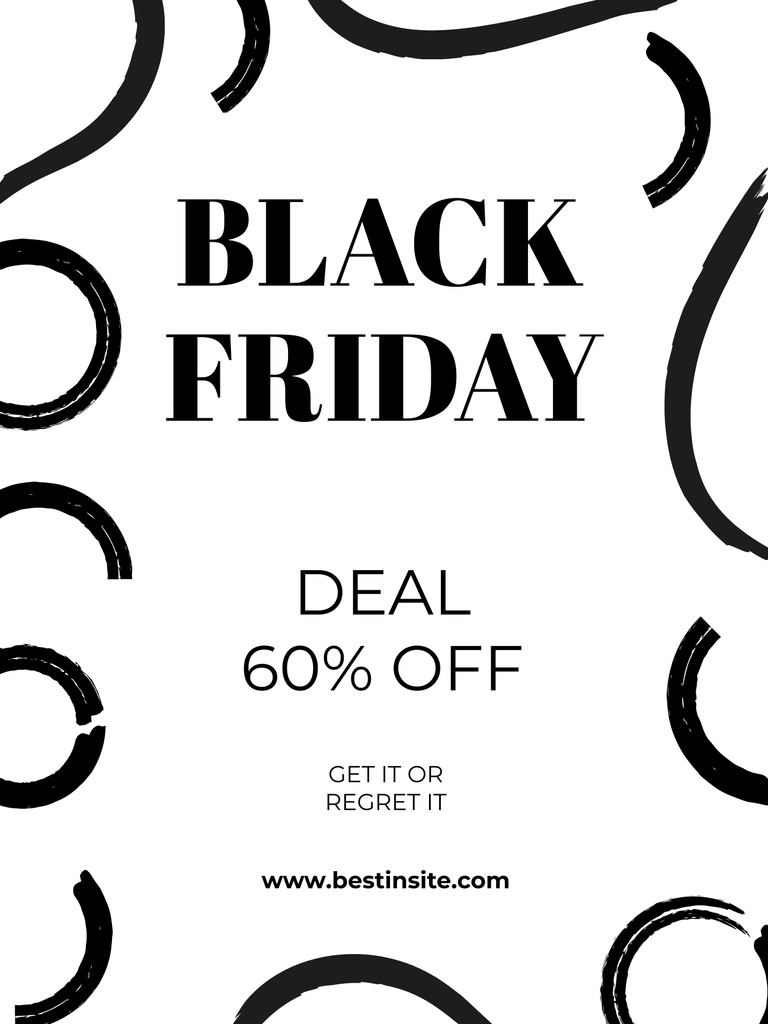 Black Friday Deal on White Poster US Design Template