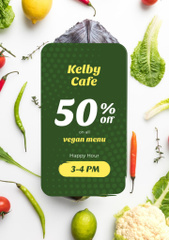 Cafe Offer with Fresh Vegetables