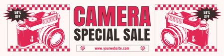 Oferta de venda de câmera profissional da coleção Pink Twitter Modelo de Design