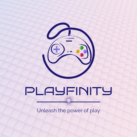 Támogató játékos közösség konzolpromócióval Animated Logo tervezősablon