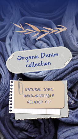 Denim Clothes Collection With Natural Dying TikTok Video Design Template