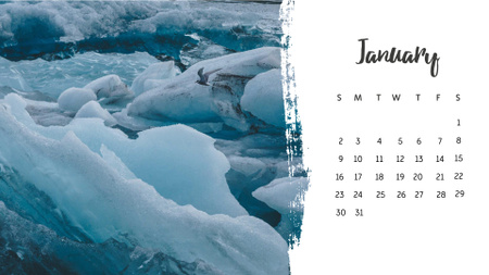 Plantilla de diseño de Scenic Wild Nature landscapes Calendar 