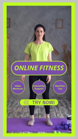 Designvorlage Highly Professional Online Fitness Coach Services Offer für TikTok Video