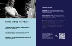 Online Tutor Services Offer with Black and White Photography