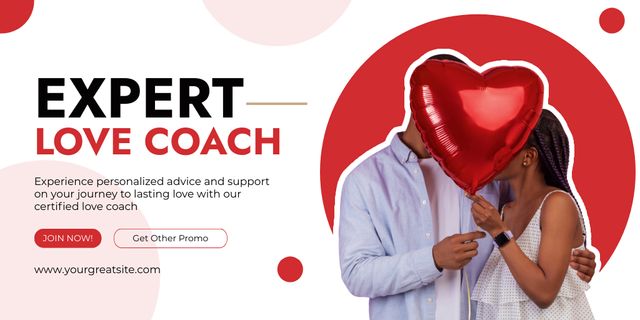 Relationship Expert Services with African American Couple Twitter Design Template