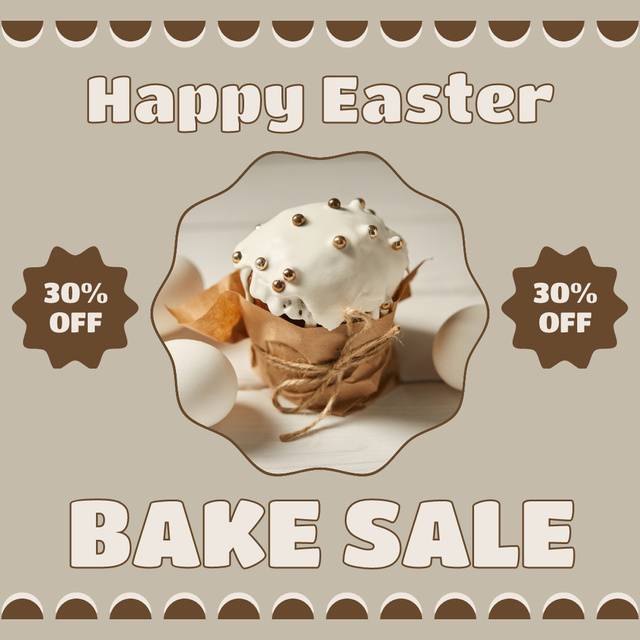 Easter Bake Sale Announcement Instagramデザインテンプレート